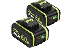 BONADGET 2X 6.0Ah Replacement Battery WA3553/WA3551 for Worx Cordless Power Tools WA3551 WA3572 WA3553 WX390 WX176 WX178 WU268 WX166.4 WX372.1 WX800 WG259E WA3760 WA3881