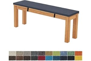 FIOVIP Bankauflage Bankkissen Sitzbankkissen 90X30X5CM Abnehmbar Waschbar Doppelt rutschfest Hochelastischer Geeignet für Gartenbänke, Schaukeln, Terrassen, Innenbänke(Dunkelgrau Blau)