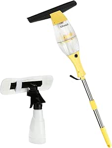 LESOLEIL Nettoyeur de Vitres avec Manche - Jaune: Amazon ...