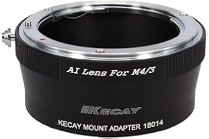 KECAY Adaptador para Adaptar Lentes de Nikon AI Mount en Cámaras Micro 4/3 M4/3 Micro Four Thirds Compatible con Panasonic Lumix G3 G10 GX1 GH1 GH2 GF1 GF3 GF5 GH4 Olympus Pen OM-D E-M5 E-M10 AI-M4/3