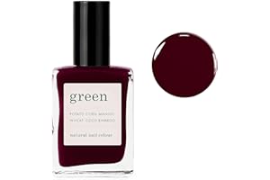 ‎MANUCURIST Manucurist Green Nagellack Dunkles Rot - Klassischer, natürlicher 9-Free-Nagellack Hollyhock - Veganer Nagellack mit natürlichen Inhaltsstoffen (84%) - Maniküre - Nagelpflege - 15 ml