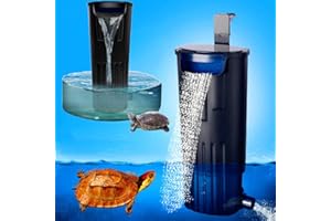 LONDAFISH Filtro sommergibile dell'Acqua del Filtro da Tartaruga Muto per filtrazione della Vasca da Bagno/Acquario 600L / H dell'acquario