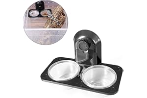 LUXIAOBAO Reptile Water Food Bowl Gecko Feeder Ledge-Small Gecko Food Cup for Reptiles Food and Water Feeding （Screw type）