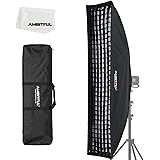 AMBITFUL FW35x160 35x160cm Strip Honeycomb Grid Bowens softbox, with Honeycomb Grid + Carrying Bag, for Bowens Mount lamp