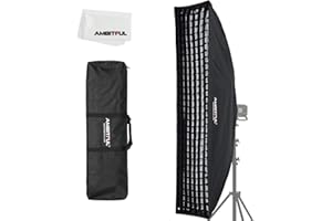 AMBITFUL FW35x160 35x160cm Strip Honeycomb Grid Bowens softbox, with Honeycomb Grid + Carrying Bag, for Bowens Mount lamp