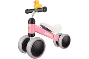 SIMEIQI Baby Balance Bike for Toddler 1-2 Years Old No Pedal Infant 4 Wheels Bicycle First Bike Birthday Gift