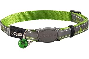 Rogz Catz obroża dla kota nocnego, limonka