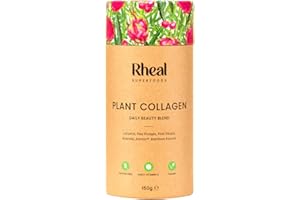 Rheal Plant Collagen Powder, 150g (30 Servings), Vegan Collagen Booster with Vitamin C Superfoods, Supports Skin Health, Glow & Elasticity, Drinkable Skincare Supplement, Certified Organic