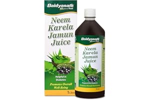 BAIDYANATH AYURVED Baidyanath Neem Karela Jamun Juice -1000ml | Natural Remedy for Blood Sugar Management & Reduces Bad Cholesterol | Best For Digestive Health, Diabetic Care, Skin Care & Natural Detox | No Added Sugar