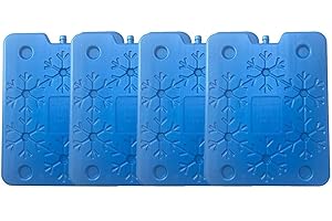 Cheerful Bargains 4 EXTRA LARGE Ice Blocks Reusable Plastic Freezer Ice Pack Brick Cooler 800ml