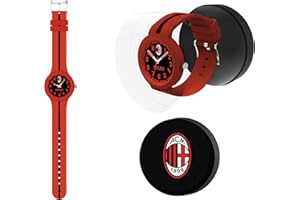 Seven Orologio da polso A.C. MILAN per ragazzi in silicone, Prodotto ufficiale, Calcio, Idea regalo bambini e adulti