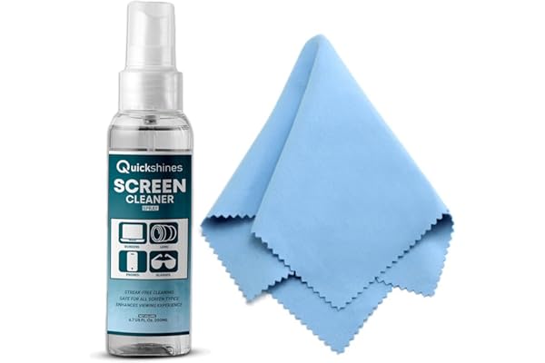 Quickshines Screen Cleaner Spray, 200ml, Streak-Free Cleaning for Screens, Phones, Laptops, Glasses and Camera Lens