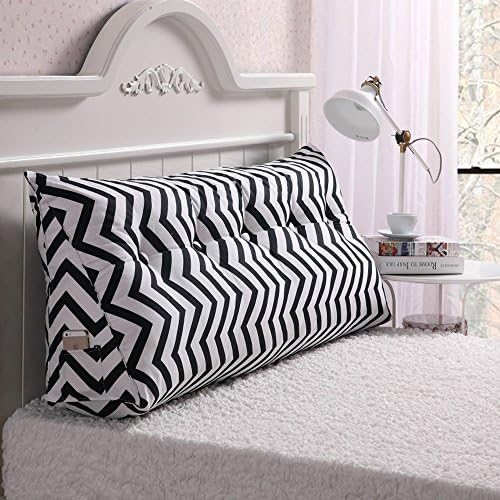 Fine Double Bedroom Bedside Triangle Cushions Canvas Sofa Soft Bag Half Lying Big Pillow, Removable Washable A++ ( Color : 3# , Size : 100cm )