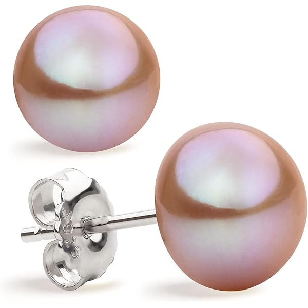 Boucles D'Oreilles Perles De Culture Noir - Argent Sterling 925 Rhodié - Bouton 8 à 11mm - Cadeau Élégant