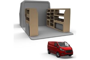 VAN DEMON Van Racking fits Ford Transit Custom 2013-2024 (Short (L1) Wheelbase) Plywood Easy Self Assemble Tool Storage Shelving - Fitting Fixtures Included - (Both Sides)