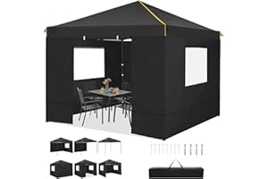 COBIZI Barnum Pliant 3x3m Tonnelle Pliante 3x3 Tonnelle de Jardin Exterieur Imperméable Professionnel Tente de Reception avec 4 Parois Latérales Tonnelle Tente UV 50+