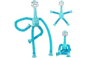 GYTERA Pop Tubes Fidget Toys for Kids Toys, Light Up Sensory Tubes for Toddlers Fidget Tubes Sensory Toys for Autism, Telescopic Stretch Sheep Basket Stuffers for Kids Party Favors