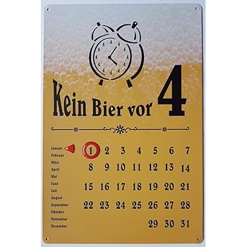 Blechschild Kalender Ohne Jahresbegrenzung Ca 20x30cm