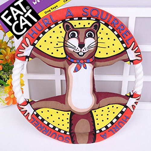 SHENNOSI-Pet-Frisbee-Toy-Dog-Cat-Training-Supplies-Canvas-With-Squirrel-Ostrich-Pattern