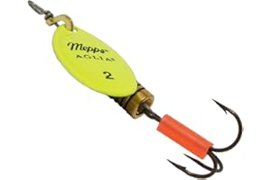 MEPPS Mepp's Aglia Spinner Fluorescent Yellow Size 2 4.5 g Bait Metal Lure for Pike, Trout, Pike, Zander, Perch