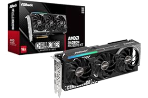 ASRock Radeon RX 9070 XT Challenger - Tarjeta gráfica OC de 16 GB, Arquitectura AMD RDNA 4, Reloj Boost de 2970 MHz, GDDR6 de 16 GB, PCIe 5.0, DisplayPort 2.1a, HDMI 2.1b, refrigeración de Triple