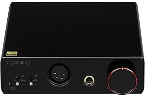 PLAYSTEREO Topping L50 Amplificatore per cuffie Alta potenza Desktop NFCA (Nero)