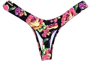 bikinis mujer, bragas bikini bikini tanga AIMEE7 Las mujeres florales brasileñas de impresión Bikini Tanga de baño traje de baño de playa traje de baño (L, bragas bikini)