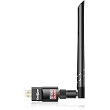 Wifi Adapter, WLAN Stick, 1200Mbit/s mit 5dBi Antenna, Dualband (5G/866Mbps + 2.4G/300Mbps) Wlan Stick, USB Wifi stick Dongle