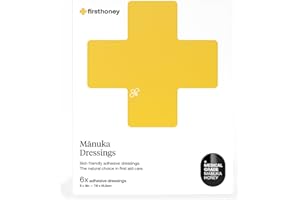 FOOTACTIVE First Honey | Adhesive Dressings with Medical Grade Manuka Honey | Drug-Free First Aid Treatment for Cuts, Wounds and Minor Burns | Promotes Faster Healing