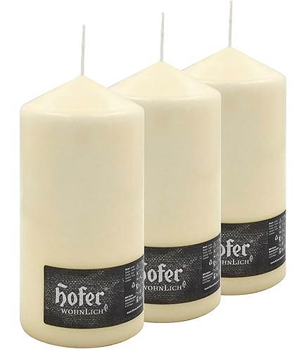 Candele A Colonna Müller Avorio | Set 6 Pezzi, 68x135mm, 40 Ore Di Durata, Cera Antigoccia - Foto 6