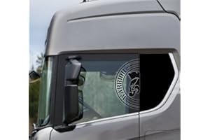 DualColorStampe Autocollants compatibles avec Scania Daf Iveco Man Camion accessoires camion autocollants camion fenêtre WARRIOR COD.0302 (Noir 70)