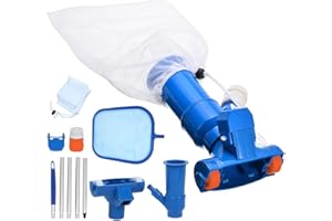BESELOA Aspiradora de Piscina, Kit de Mantenimiento de Piscina portátil para Piscina, Estanque pozos de Limpieza, Hojas, Suciedad y Arena, Juegos de Skimmer de Piscina
