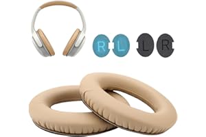 WADEO Ersatz Ohrpolsterkissen für Kopfhörer Bose Quiet Comfort QC2/ QC15/QC25/QC25-2/AE2/AE2-2/AE2W/AE2W-2 Ohrpolster Ear Pads Ersatz kompatibel mit Bose Leder Ersatz-Ohrpolster Khaki