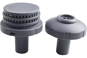 HOMEPONNEW 25022E Kit de conector de chorro de agua para piscina con boquilla de entrada y rejilla de filtro de salida, adecuado para piscinas Intex sobre el suelo