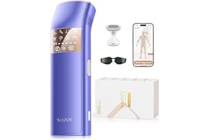 SALLOOT Épilateur Lumière Pulsée IPL pour les femmes et les hommes, Super Rapide Triple Pulsées, Refroidissement par Saphir à 3°C, Indolore, Dispositif Epilateur Laser pour le Visage, Bikini, Pubis