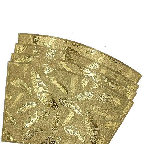 ELDETU Durable Non Slip Placemats Set of 4 Heat Resistant Washable Vinyl Placemats for Hot and Cold,Silver (Golden)