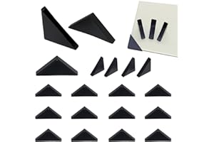 Zaky 6 x 50mm Corner Protectors Glass and Mirror Safety Edge & Corner Guards Cushion Product to Angles Plastics Corner Protectors Black 40 pcs