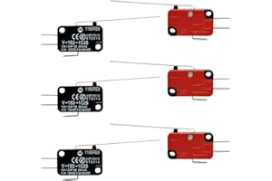 Gikfun V-153-1C25 Micro Limit Switch Long Straight Hinge Roller Lever Arm SPDT Snap Action LOT for Arduino DIY (Pack of 6PCS) EK1917U