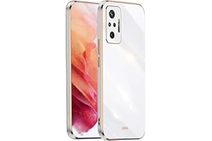GOGME Funda para Xiaomi Redmi Note 10 Pro, Carcasa Suave Silicona TPU de Galvanoplastia Cubierta Delgado, Protector TPU a Prueba de Golpes Case Cover. Blanco