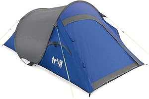 TRAIL OUTDOOR LEISURE Trail 2 Person Pop Up Tent, Lightweight 2 Man Festival Camping Tent, Fast and Easy to Pitch, Single Skin with 1500mm Hydrostatic Head, Carry Bag Included (216cm x 118cm x 90cm)