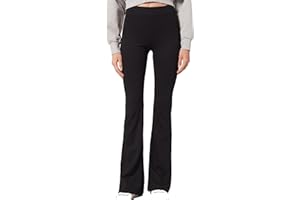 C K CRISKAT Pantalones Acampanados de Cintura Alta para Mujer, Pierna Ancha, Diseño de Campana Ajustada Pantalones Acampanados Cómodos