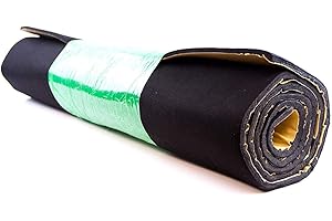 CAR INSULATION UK UKLINER 5mm 1m x 1.5m Self Adhesive Car Bonnet Insulation Black Fleece Vehicle Sound Proofing Deadening