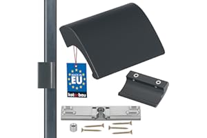 KOTARBAU® Manija para puerta de balcón, Tirador de puerta de terraza, Tirador de puerta gris antracita, Manilla para puerta balconera, Asa de agarre para fumadores, Manilla de aluminio para balcones