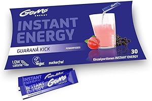 GoMo ENERGY® Boisson énergétique sans sucre | Forte stimulation du corps et du cerveau | Plus de force, endurance et concentration | Hypocalorique et végane | GUARANA KICK 30 portions