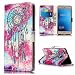 Produktbild Lonchee Schutzhülle / Cover / Handyhülle / Ledertasche / Brieftasche Etui für Huawei P9 Lite Marmormuster Gemalte Muster Design Folio PU Leder Tasche Case Hülle im BookStyle mit PU Leder Hülle Wallet Case – Schmetterling Glockenspiel
