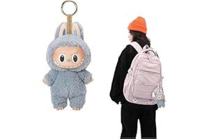LYQJXF La-bubu Plush Keychains, La-bubu Keychains Plush Toy, La-bubu Monsters Keychains, La-bubu Keychains BirthdayGift for Boys Girls Adults