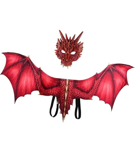 Costume da drago di Halloween ala coda di dinosauro per