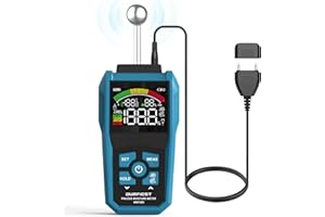 Feuchtigkeitsmessgerät, DURFICST Feuchtigkeitsmessgerät Wand,Pin&Pinless Feuchtigkeitsmesser mit Farb-LCD und Akustischem Alarm, Erkennt 20–40 mm Wände, Holz, Mauerwerk, Beton und Andere Baustoffe