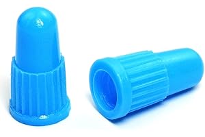 EVOZOOD Blue Presta Valve Stem Caps Plastic Bike Tire Caps Air Dust Covers-Used on Presta/French Valves for Bicycle, MTB Mountain, Road Bike (20 Pack)
