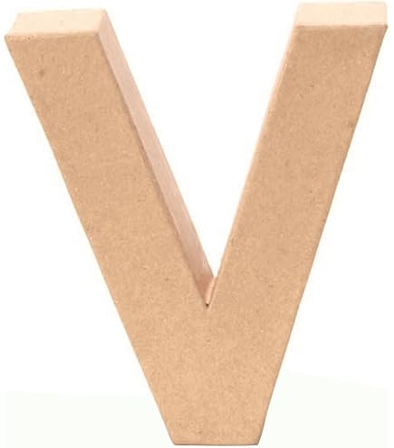 Lettre L En Carton Naturel GLOREX 17,5 X 11 X 5,5 Cm - Idéale Pour Décoration Et DIY
